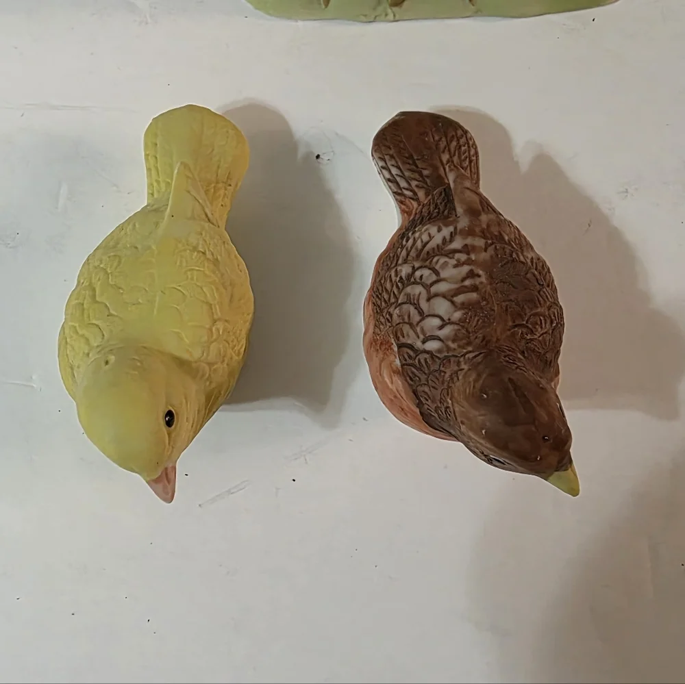 Vtg Birds On Nest Salt Pepper Shaker Set #244